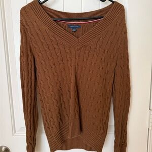 Tommy Hilfiger Tan Cable Knit Sweater